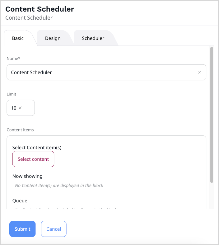 Content Scheduler