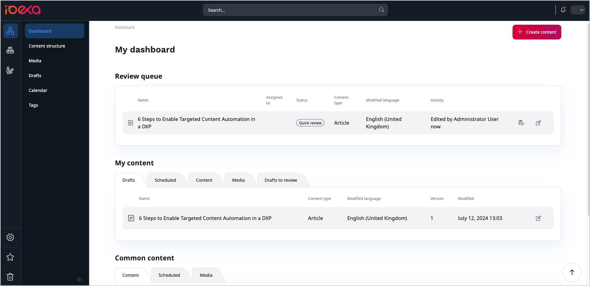 Dashboard - Headless edition
