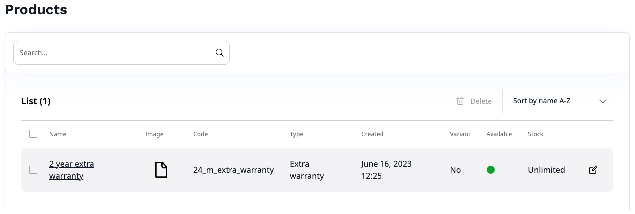 Creating virtual product